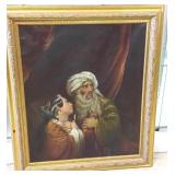 Framed oil on canvas- Arab woman 25" x 31"