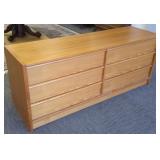 Danish mod low 6-drawer dresser