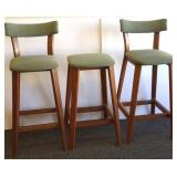 3 upholstered Danish Tarm- Stole upholstered bar