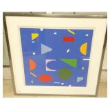 Framed pencil signed Agam silkscreen "Solfege"