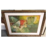 Framed signed & numbered Alvar (Gunol) litho