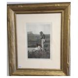 Framed vintage Roland Reed photogravure
