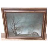Framed signed K. Schnellmann oil on board-
