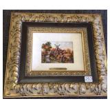 Framed Klaus Strubel mini oil painting "Old World