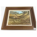 Framed signed John S. Wilson pheasant stamp