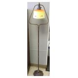 Vintage bell shaped floor lamp with shade