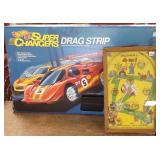 Hot Wheels Drag Strip & a vintage bagatelle game