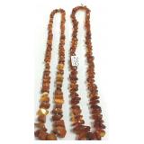 2- 24" strands of amber beads 6 troy oz. total