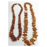 2- 24" strands of amber beads 5 troy oz. total
