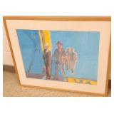 Framed signed Phyllis Downs Ames Wiener painting-