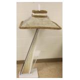 Vintage mod "Leaning Lena" lamp with moss shade