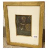 Early painting on tin- Francisco Aranda - circa