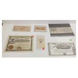 Group early documents- steamship, mining stock
