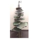 64" tall copper lily pond fountain