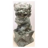 15" carved Oriental foo lion