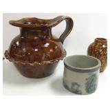 Approx 5" Sleepy Eye crock, large stoneware