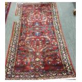 Vintage handmade oriental rug approx. 2 1/2