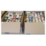 Collection of beer cans including Schmidt Kouba