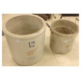 12 gallon Red Wing crock & a 5 gallon Red Wing