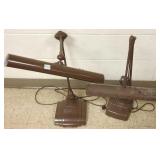 2 Deco adjustable drafting lights