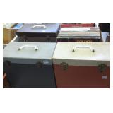 Group record albums in boxes