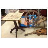 Group primitives including spinning wheel, guitar,