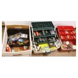 2 tackle boxes with tackle & misc. tackle
