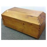 Handmade pine dove-tailed blanket chest