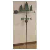 Copper pine tree weathervane