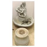 22" cement figural fountain