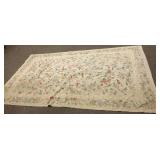 Floral needlepoint carpet approx. 8
