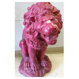 29" cement lion garden figure