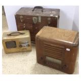 2 vintage radios- 1 is Firestone & a machinist