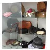 Group of hats & purses, etc.