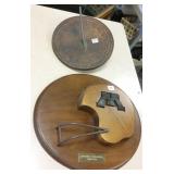 Iron sundial & a University of Minnesota plaque