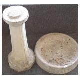 30" - 2 piece cement bird bath