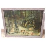 Framed Gund Brewing Co. La Crosse hunting