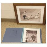 Album & a framed group of Jackie Robinson World