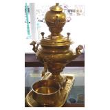Brass samovar with stand
