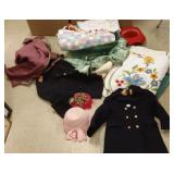 Group of textiles including quilts, vintage