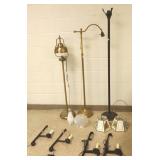 3 floor lamps & 4 bracket lamps