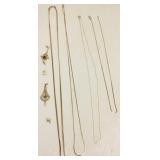 Group 10k & 14k gold necklaces & pendants