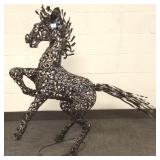 50" ornate metal horse figure