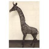 63" ornate metal giraffe figure
