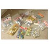 12 bags vintage marbles including Vitro Blackies &
