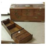 8 drawer wood jewelry chest & small wood display