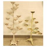 53" & 43" cast iron ornate African violet swing