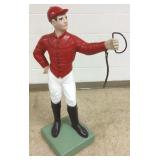 44" cement lawn jockey statue