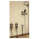 2 metal 3 foot candle stands, shepherd