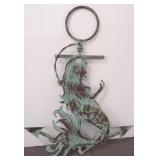 Approx. 36" iron mermaid motif anchor